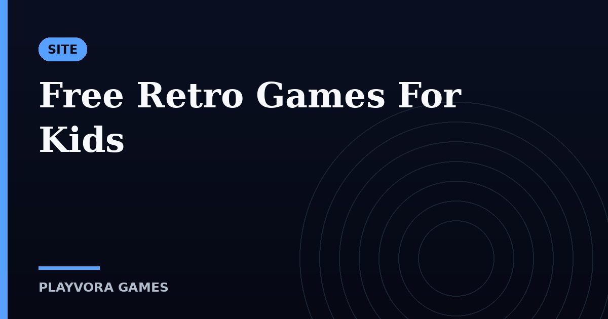 Free Retro Games For Kids