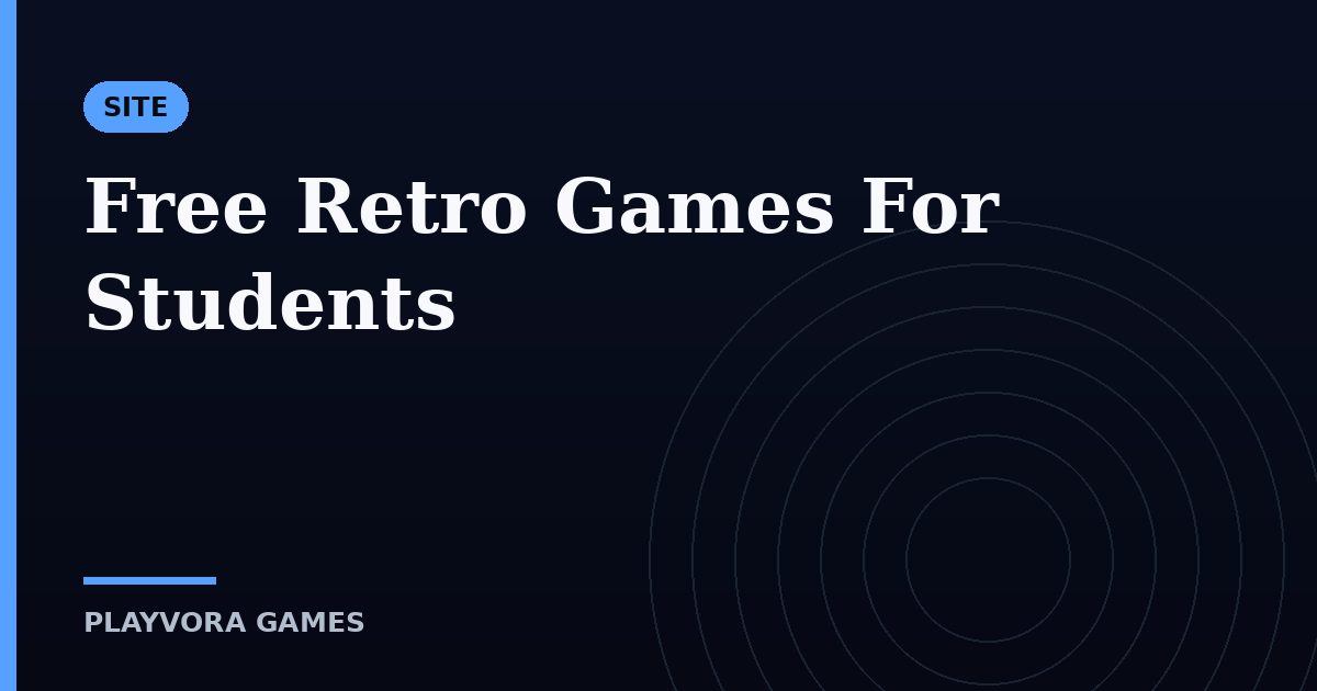 Free Retro Games For Students
