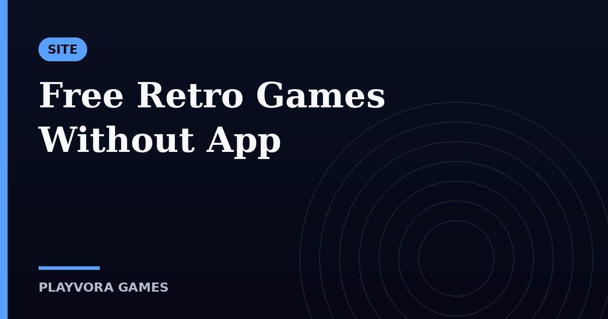 Free Retro Games Without App