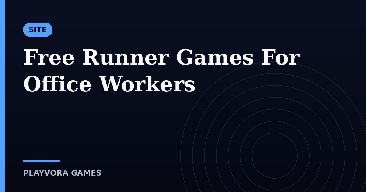 Free Runner Games For Office Workers