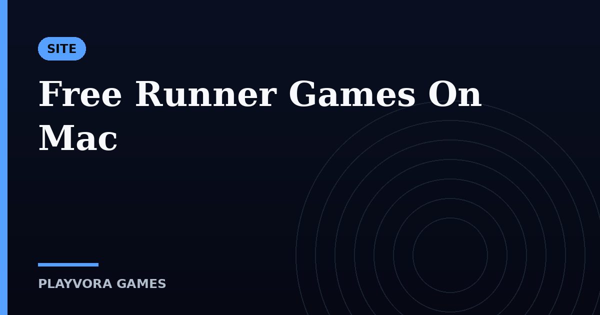 Free Runner Games On Mac