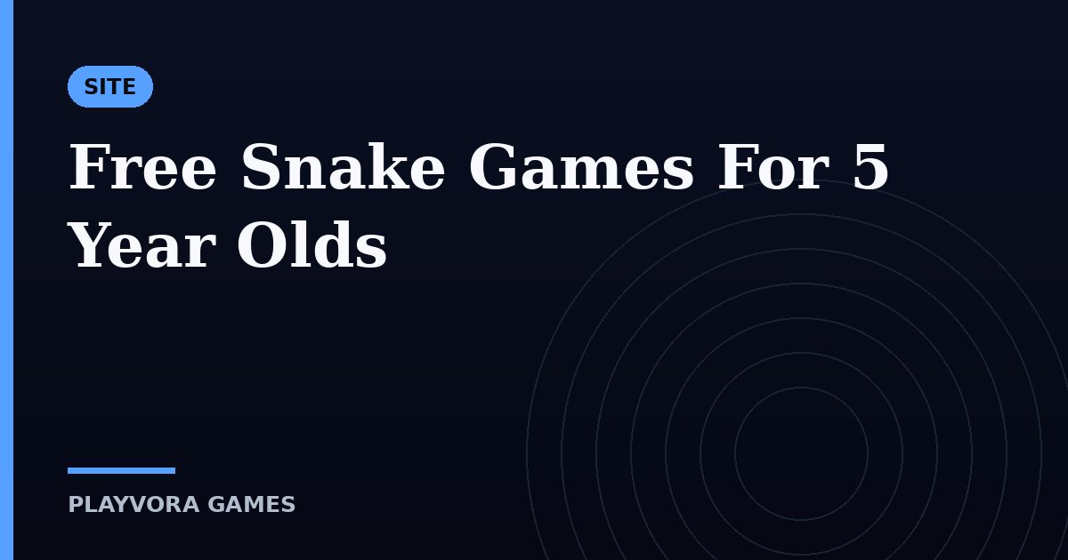 Free Snake Games For 5 Year Olds