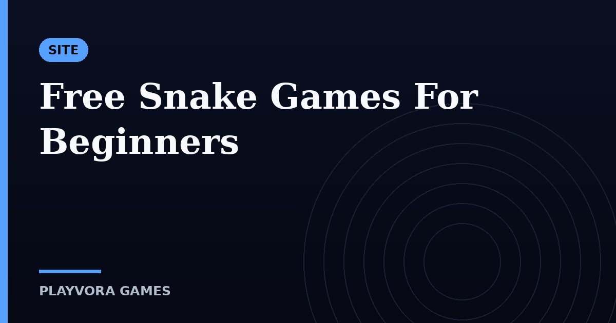 Free Snake Games For Beginners