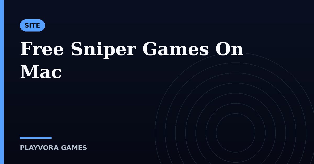 Free Sniper Games On Mac
