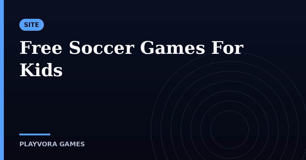 Free Soccer Games For Kids