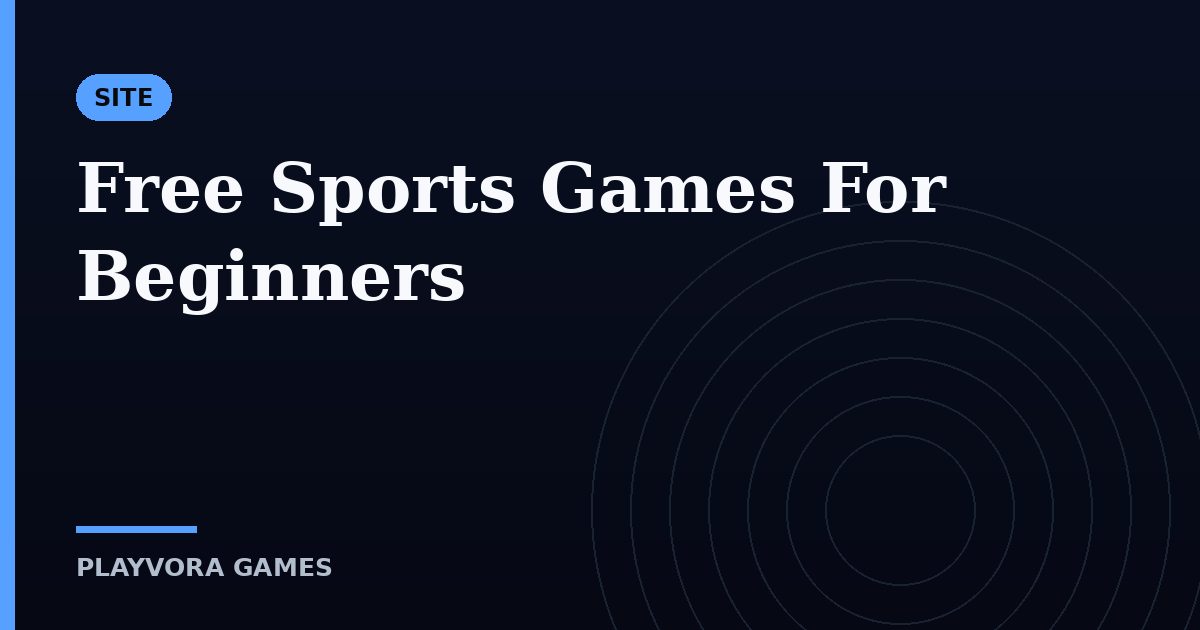 Free Sports Games For Beginners