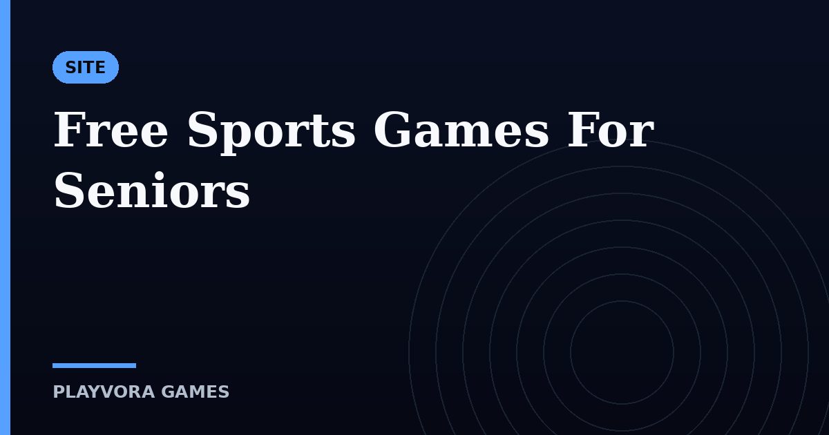 Free Sports Games For Seniors