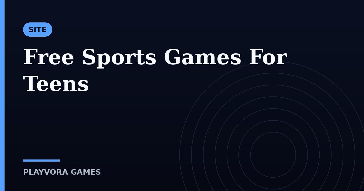 Free Sports Games For Teens