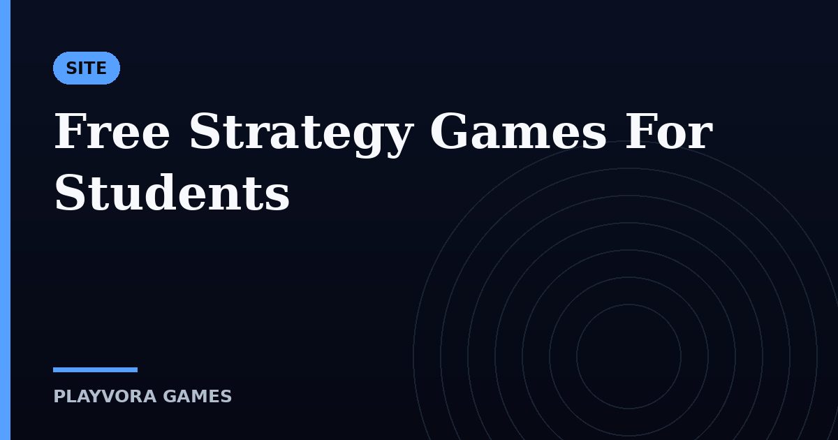 Free Strategy Games For Students