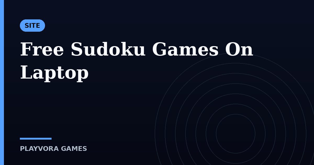 Free Sudoku Games On Laptop