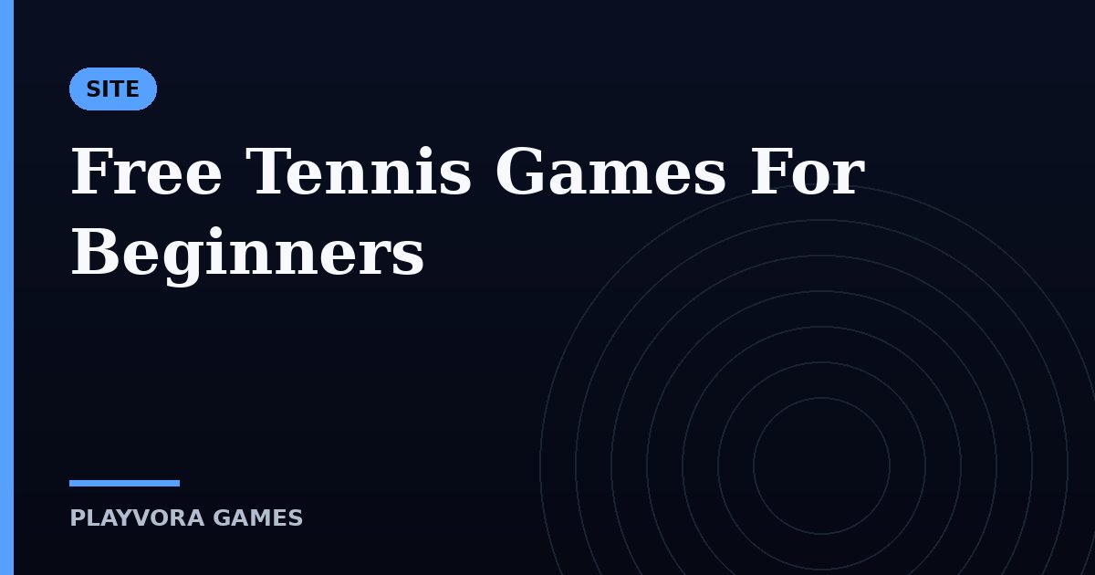 Free Tennis Games For Beginners