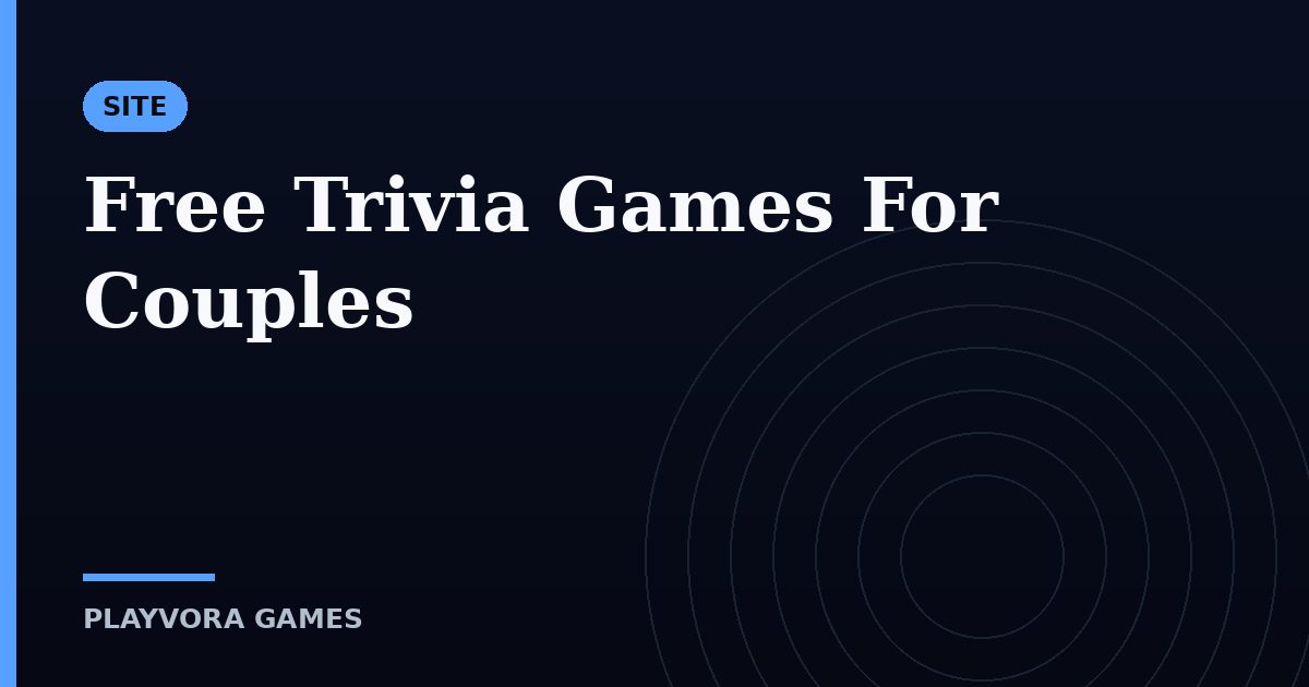 Free Trivia Games For Couples