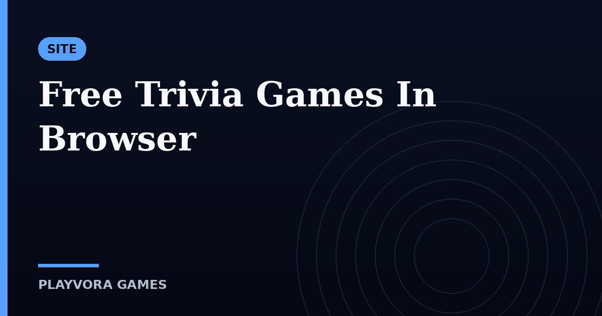 Free Trivia Games In Browser