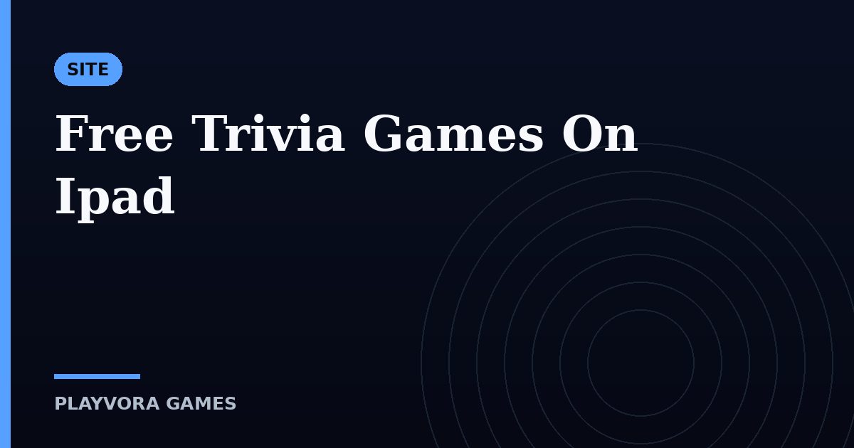 Free Trivia Games On Ipad