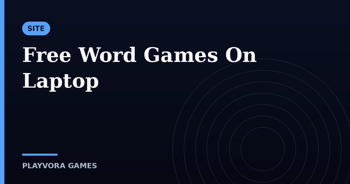 Free Word Games On Laptop