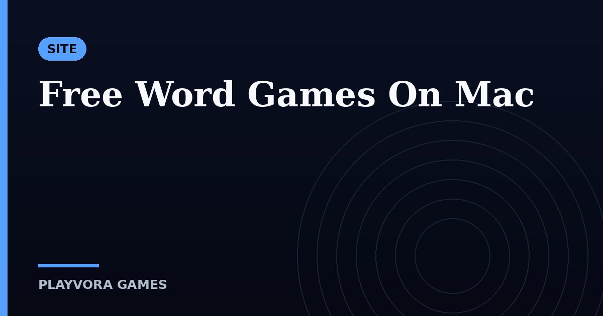 Free Word Games On Mac