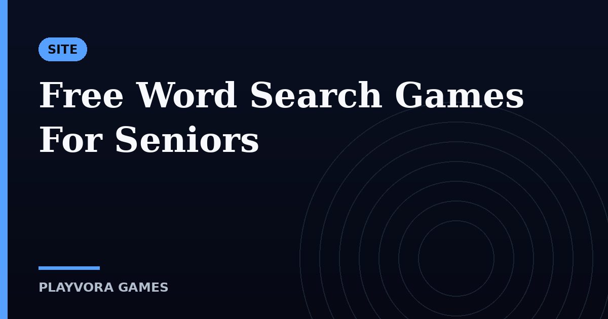 Free Word Search Games For Seniors