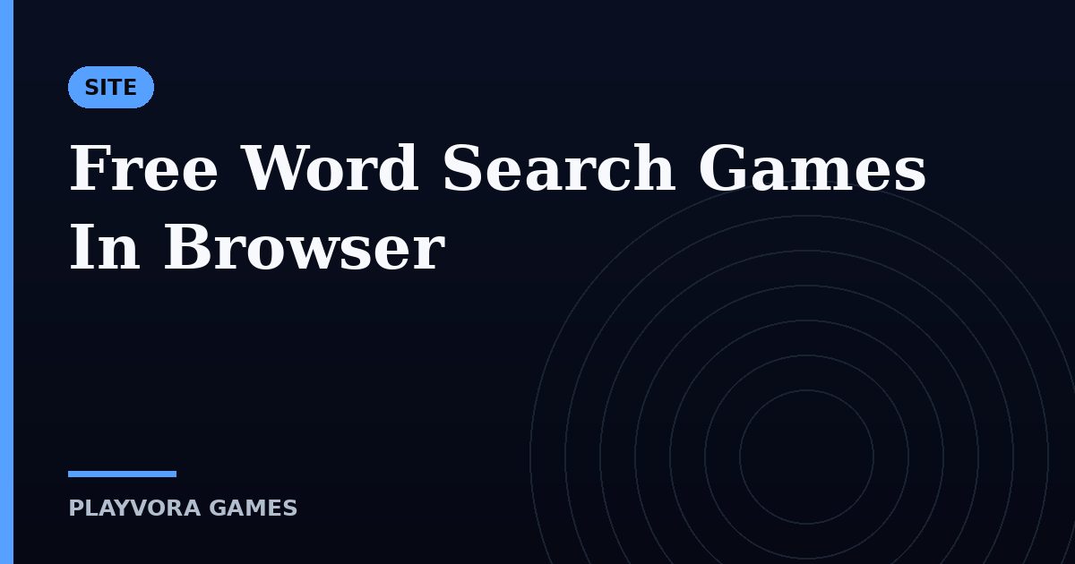 Free Word Search Games In Browser