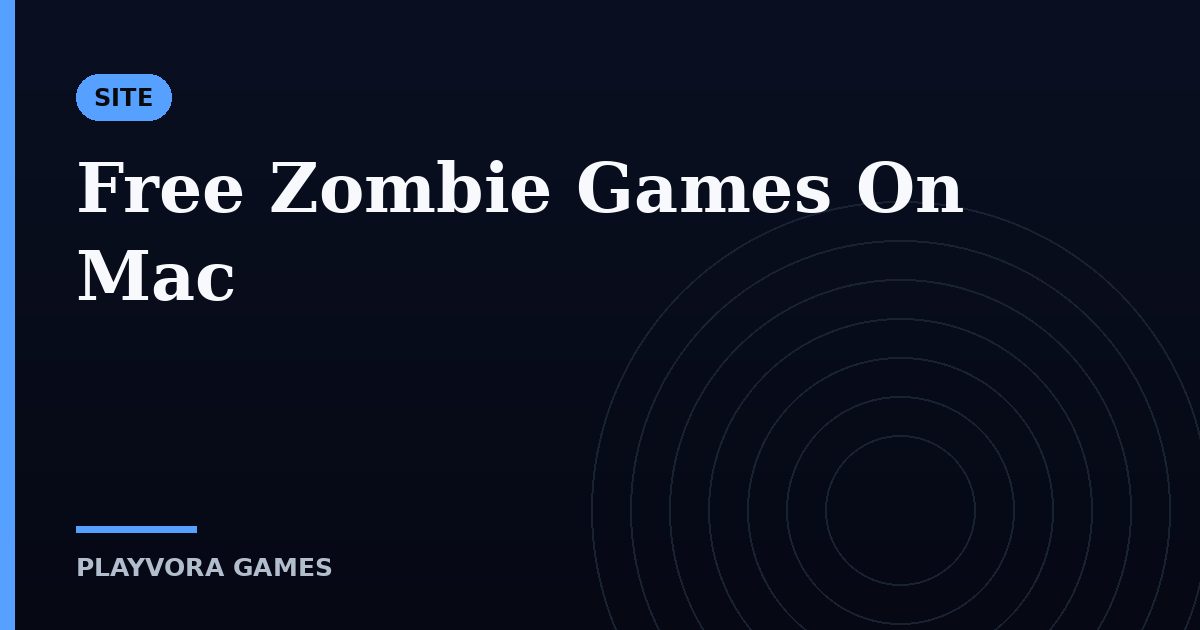 Free Zombie Games On Mac