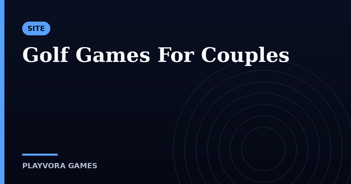 Golf Games For Couples