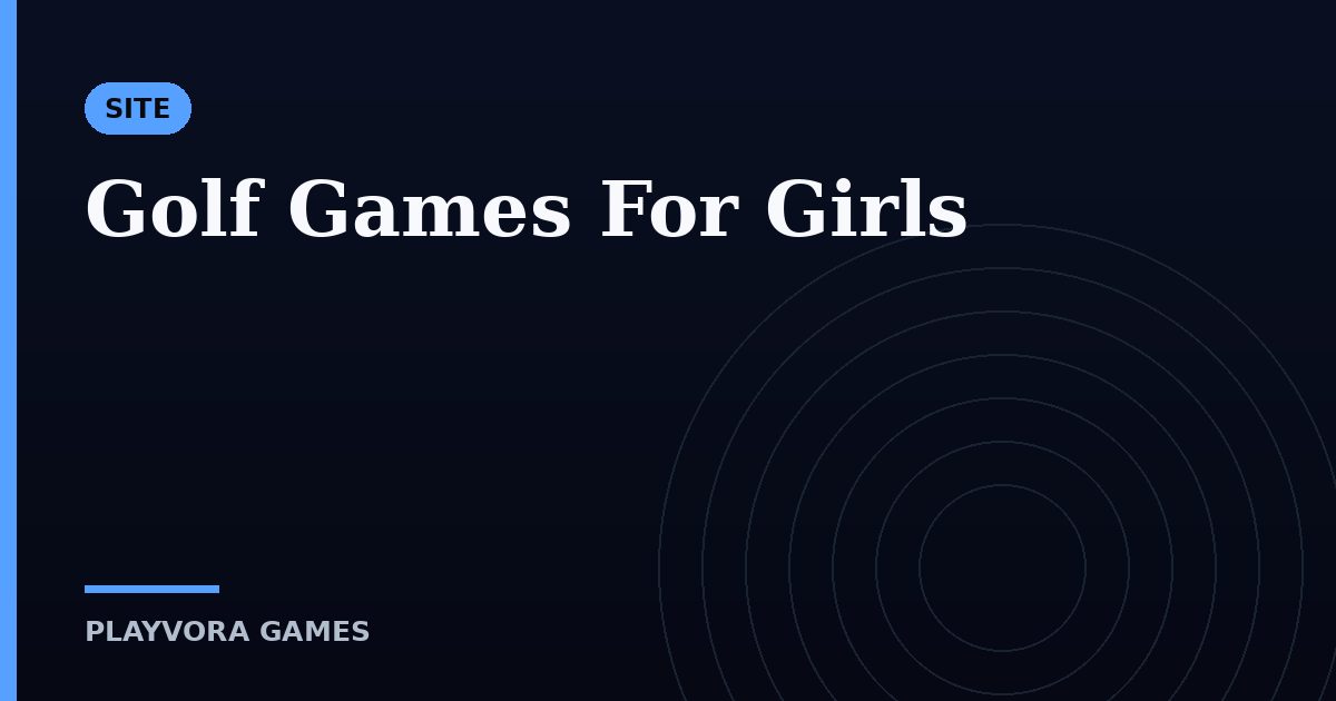 Golf Games For Girls