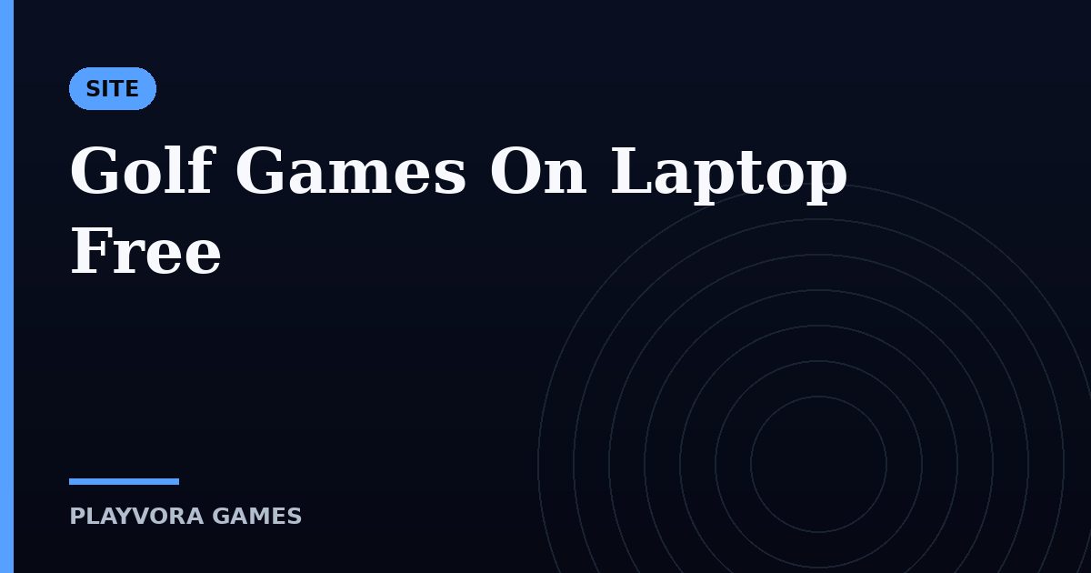 Golf Games On Laptop Free