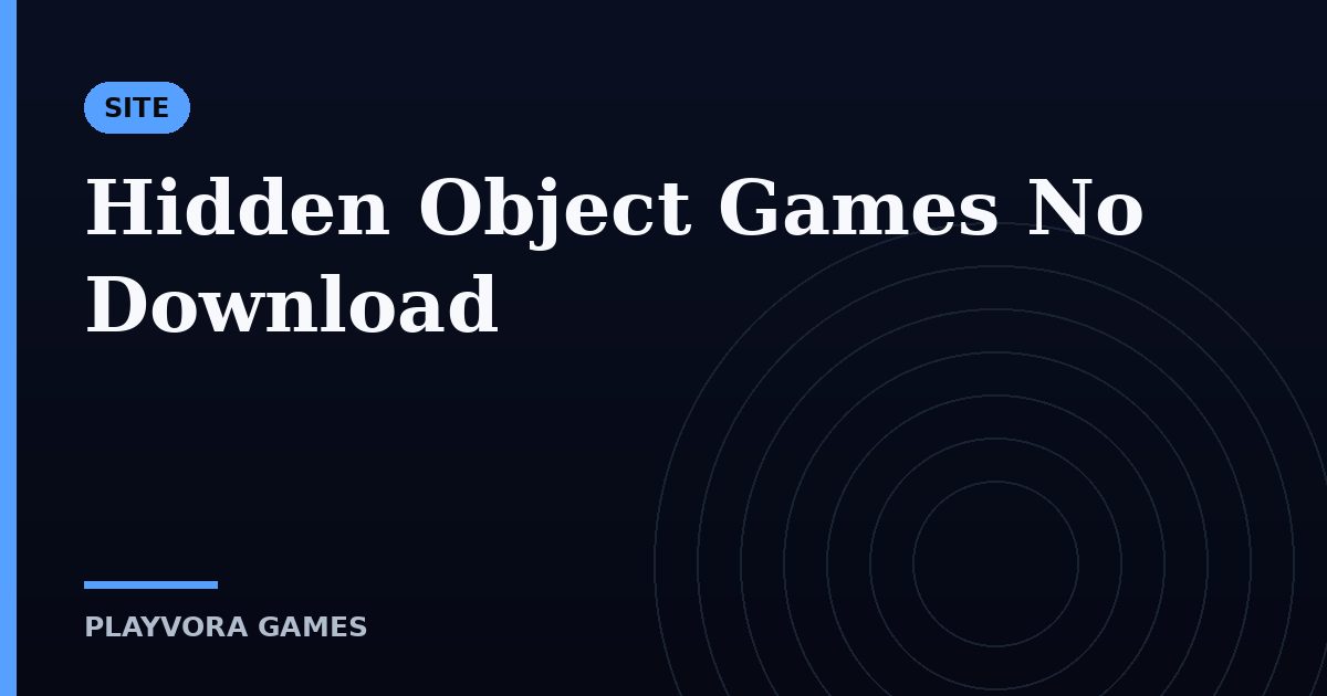 Hidden Object Games No Download
