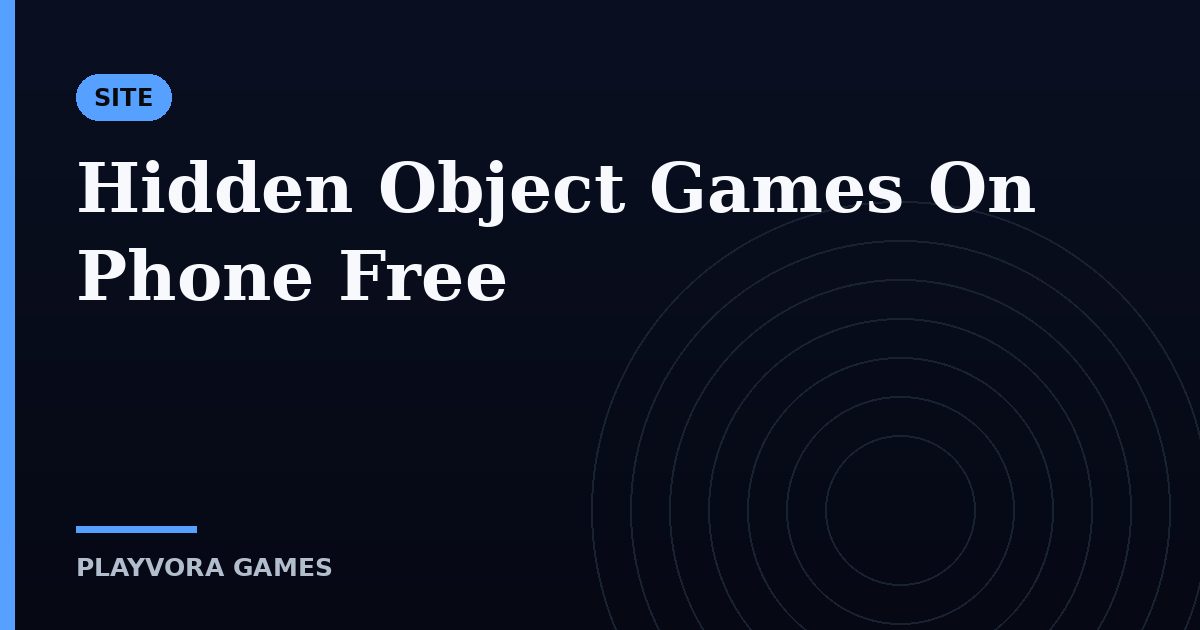 Hidden Object Games On Phone Free