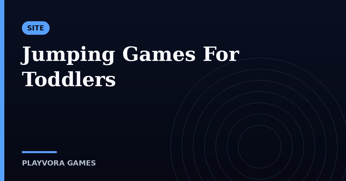 Jumping Games For Toddlers