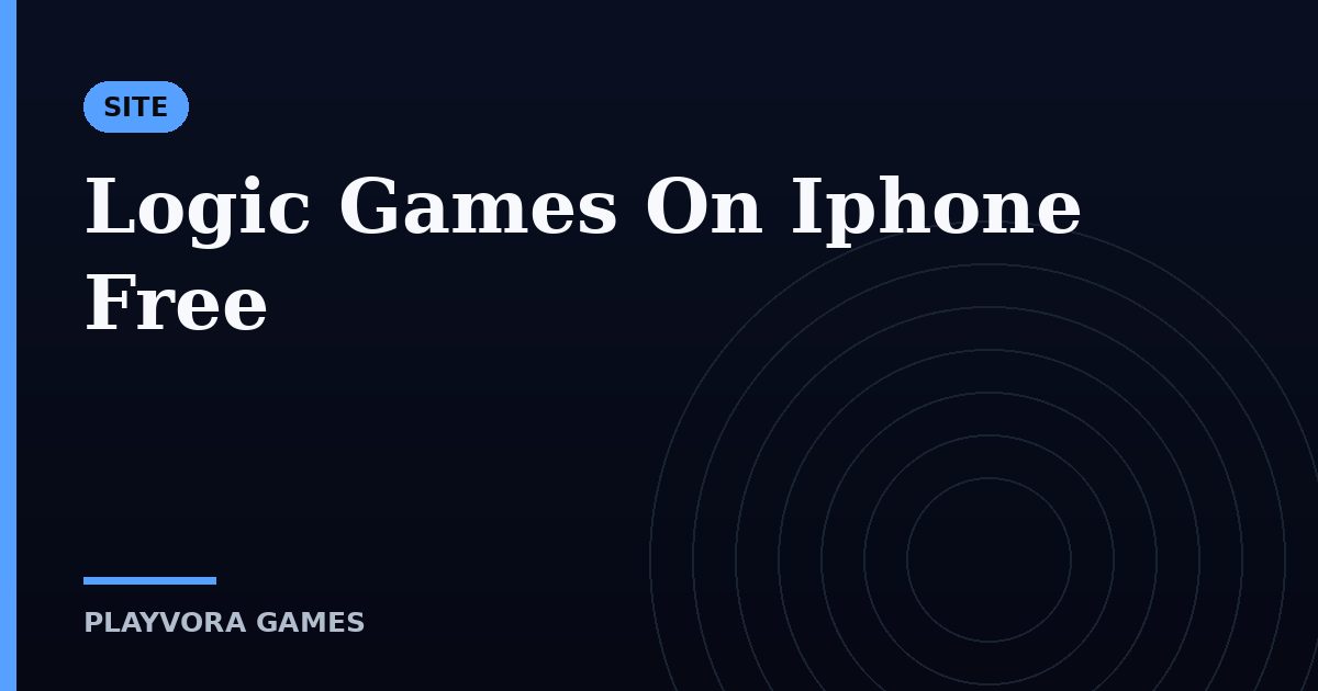 Logic Games On Iphone Free