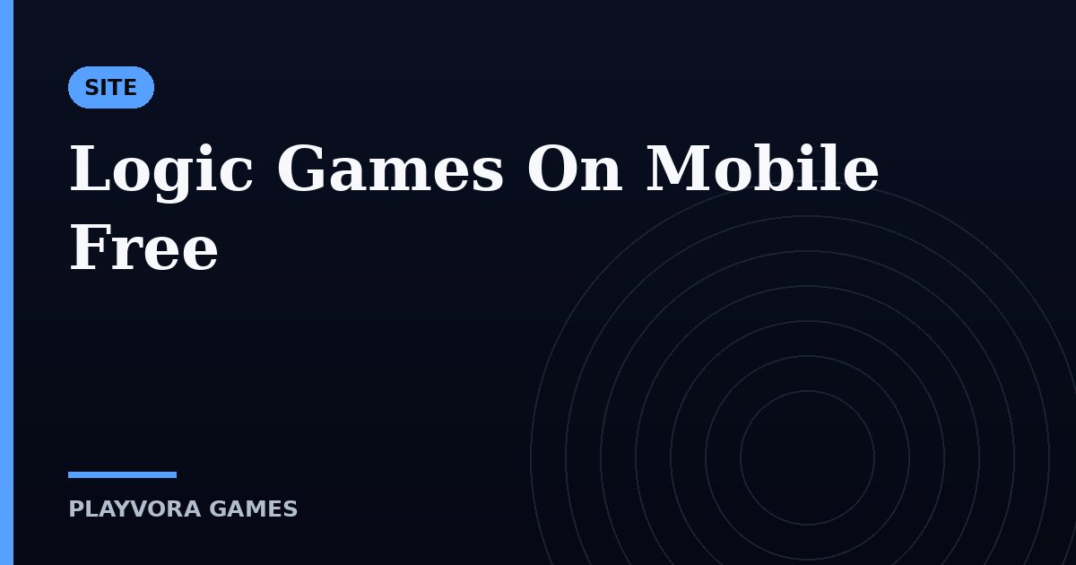 Logic Games On Mobile Free