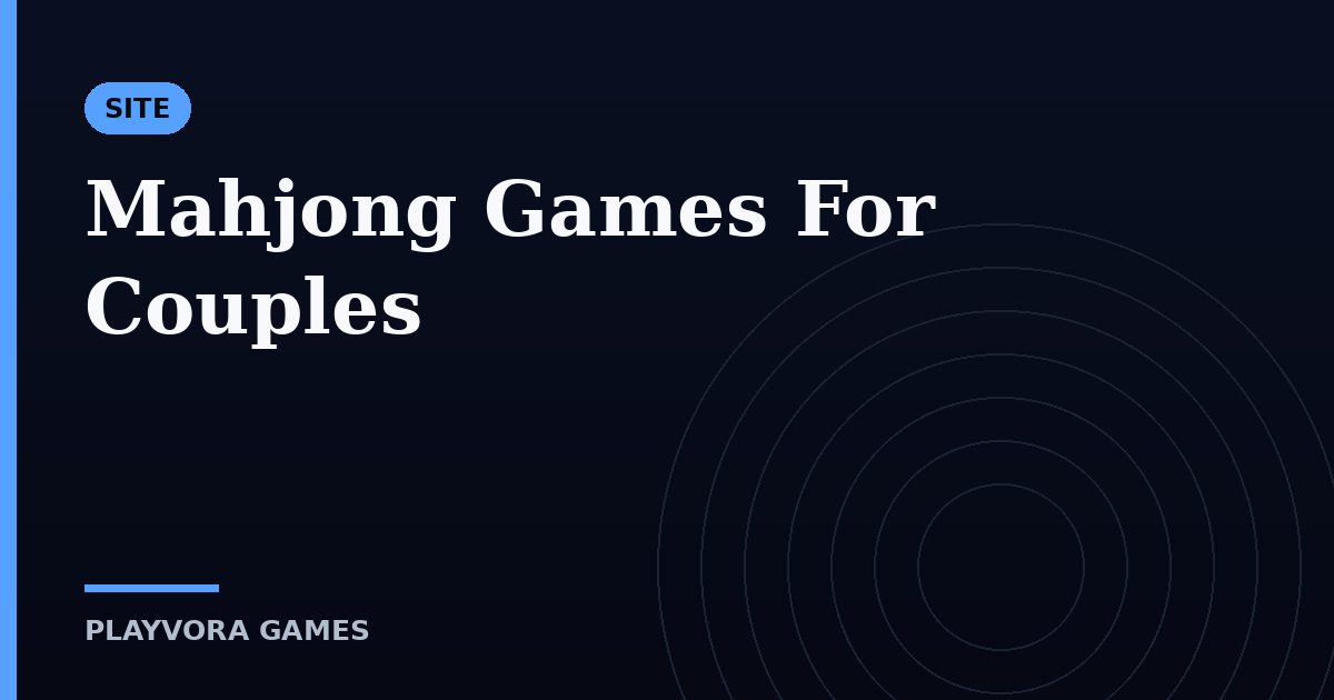 Mahjong Games For Couples