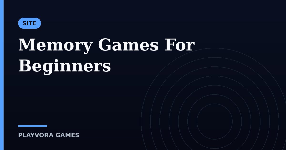 Memory Games For Beginners
