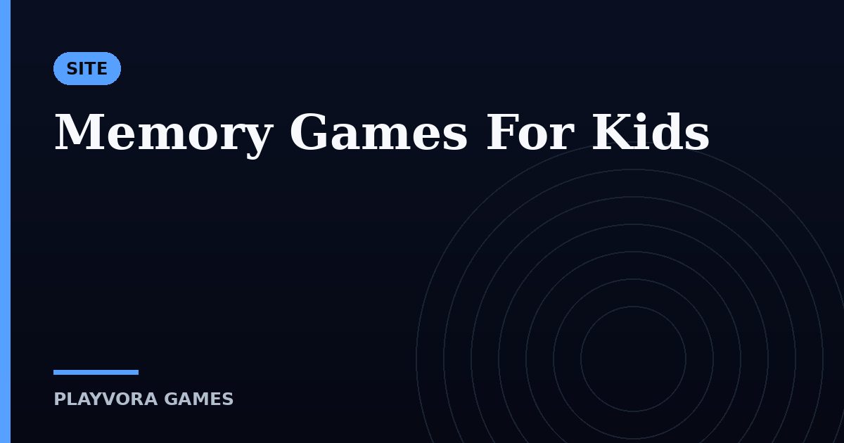 Memory Games For Kids