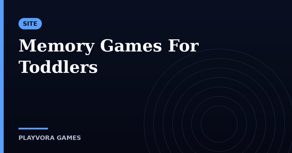Memory Games For Toddlers