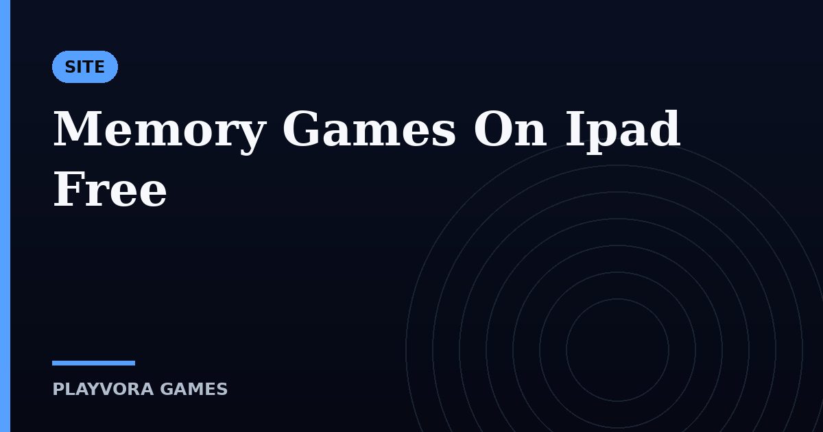 Memory Games On Ipad Free