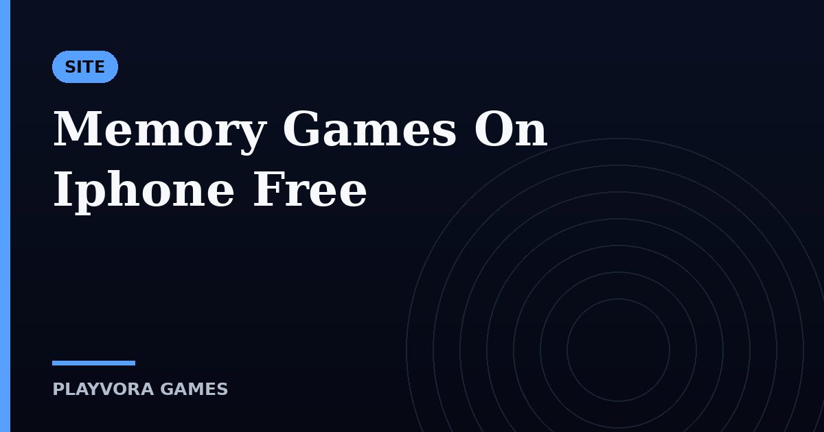 Memory Games On Iphone Free