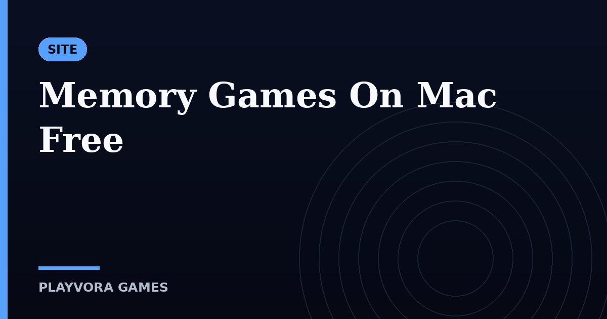 Memory Games On Mac Free