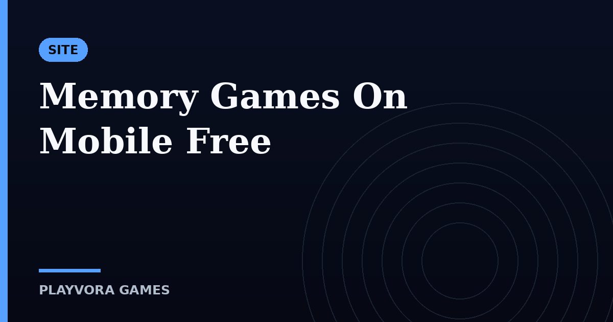 Memory Games On Mobile Free