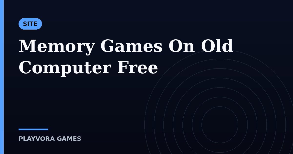Memory Games On Old Computer Free