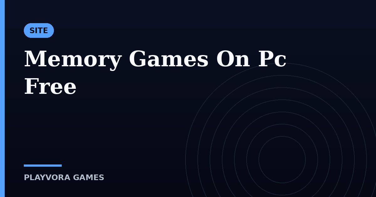 Memory Games On Pc Free