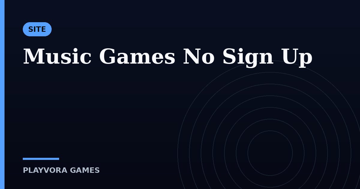 Music Games No Sign Up