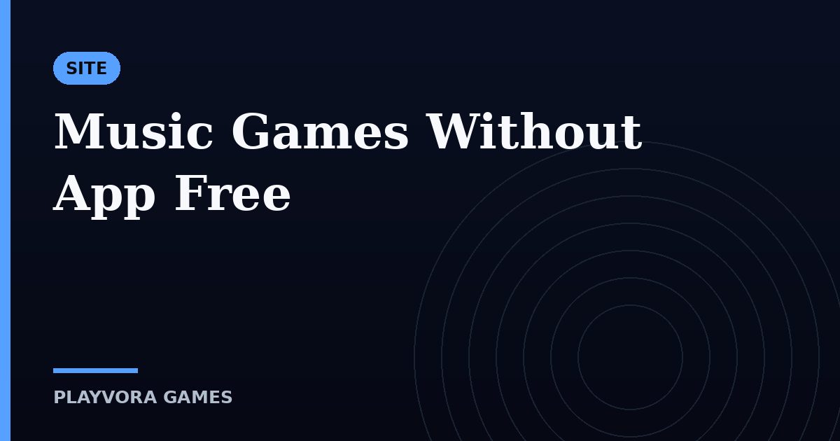 Music Games Without App Free