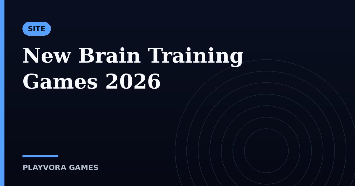New Brain Training Games 2026