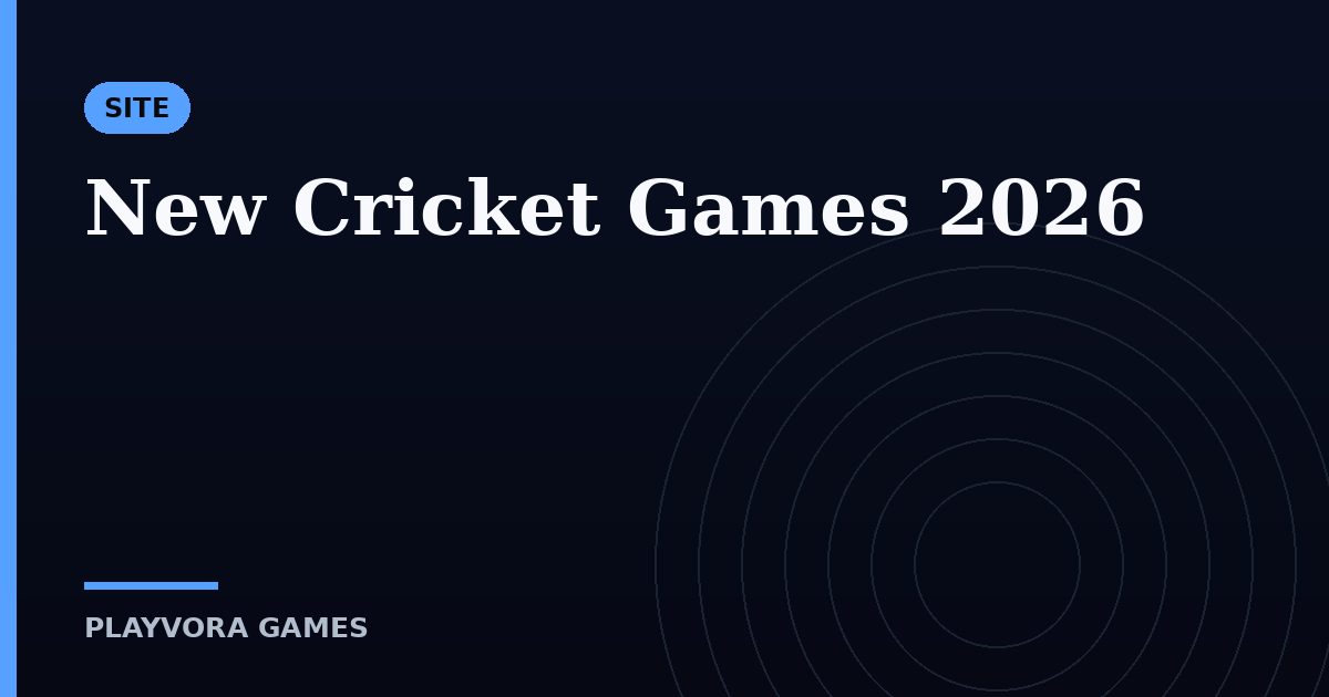 New Cricket Games 2026
