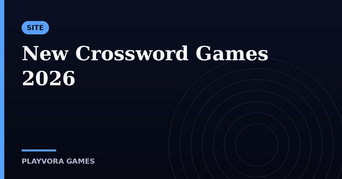 New Crossword Games 2026