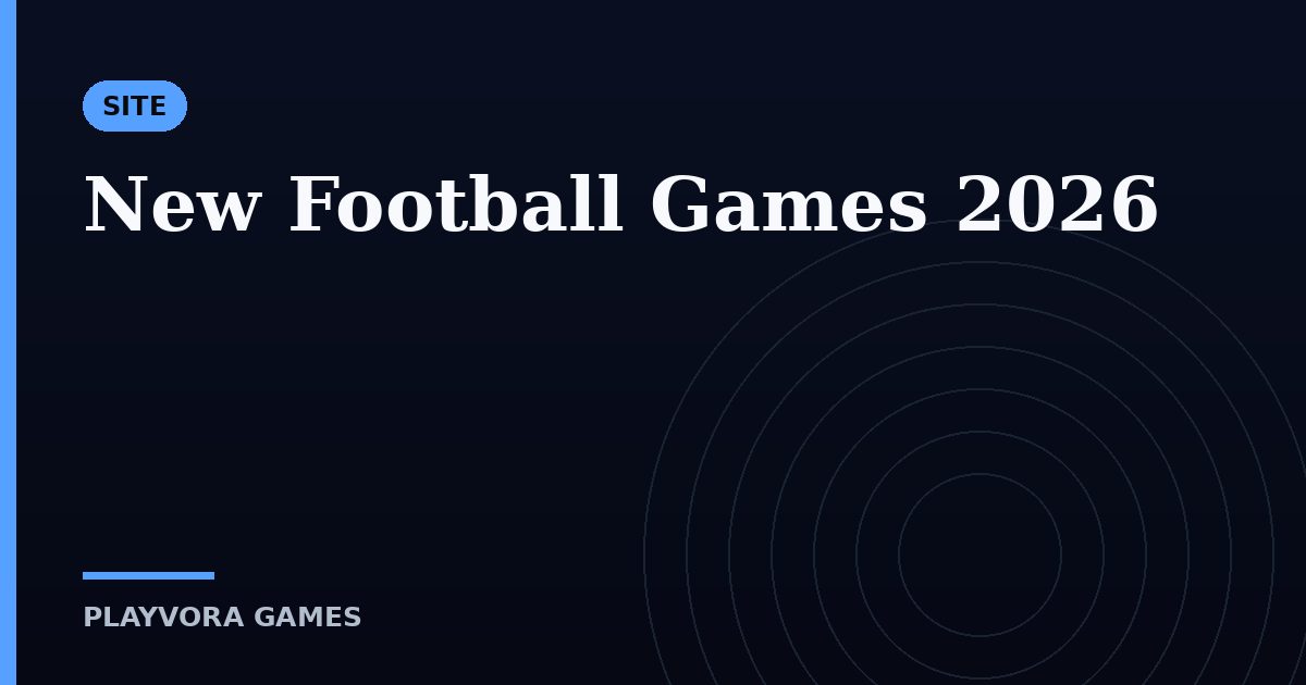 New Football Games 2026