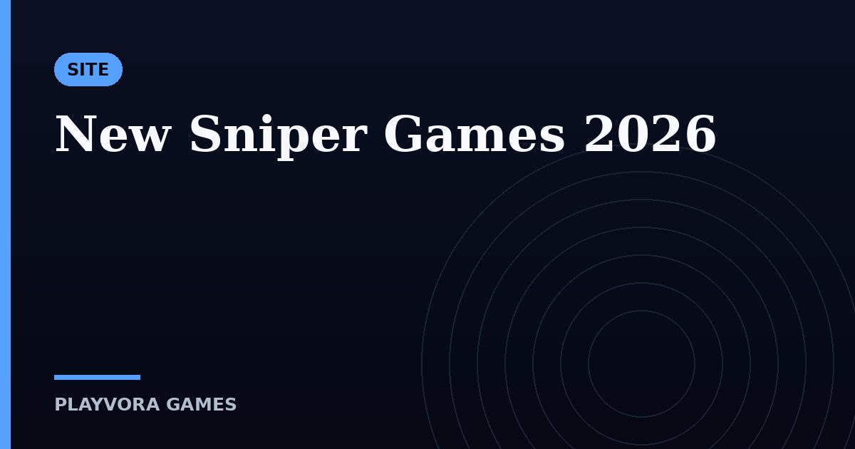 New Sniper Games 2026