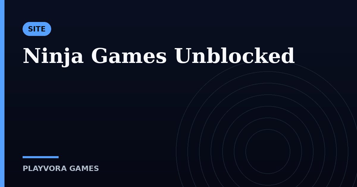 Ninja Games Unblocked