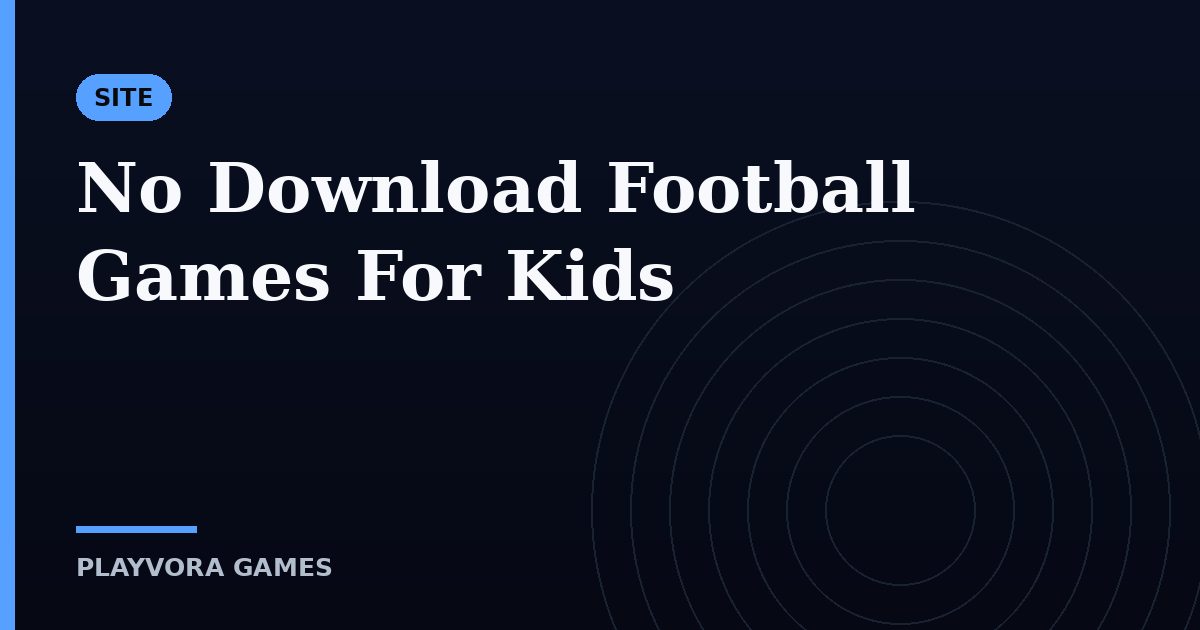 No Download Football Games For Kids
